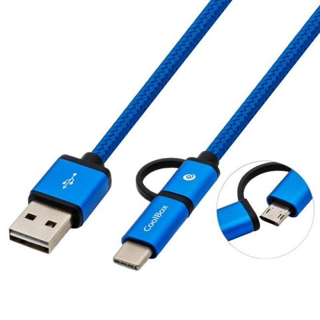 Coolbox Cable MULTIUSB MICRO/C Azul