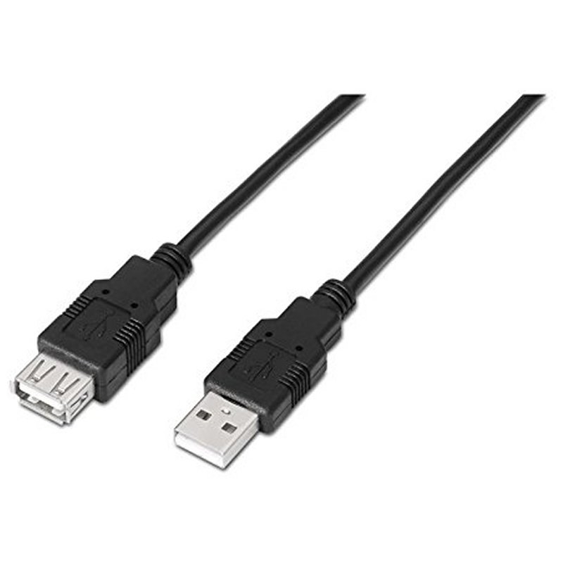 CABLE USB 2.0 TIPO-A M/H P NEGRO 1