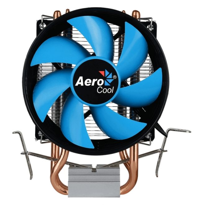 Aerocool Ventilador CPU 110w 9cm PWM 2HEATPIP Azul