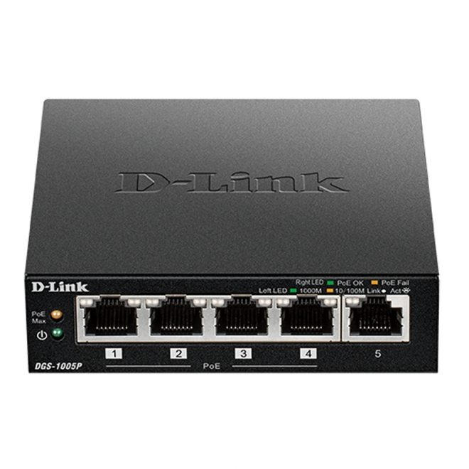 D-Link DGS-1005P Switch 5xGB 4xPoE