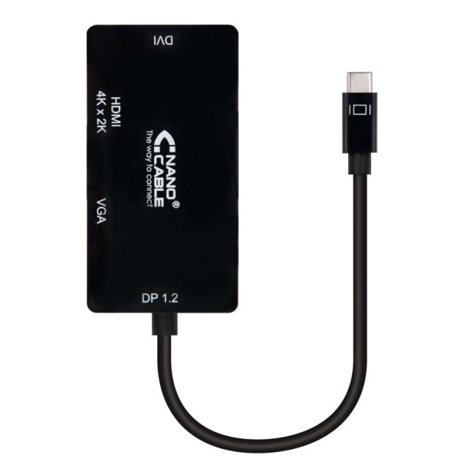 Conversor USB-C a VGA/DVI/HDMI 10 cm